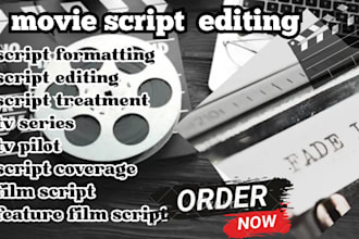 proofread edit format movie script writing tv series feature film script recap