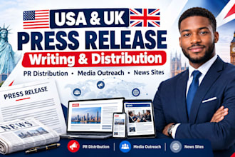 do USA UK press release writing distribution and PR distribution