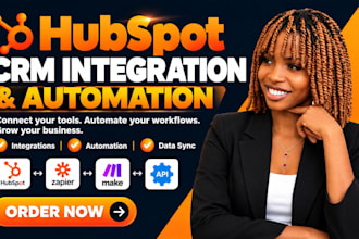 integrate hubspot CRM with zapier, make, apis and automate workflows