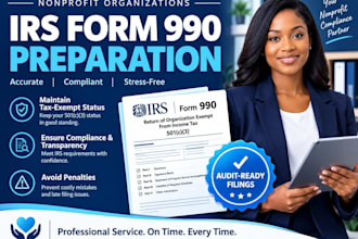 prepare form 990 nonprofit tax filing to ensure compliance and avoid irs penalty