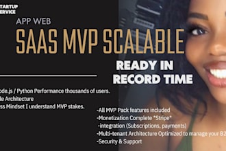 design and develop your saas mvp, web app