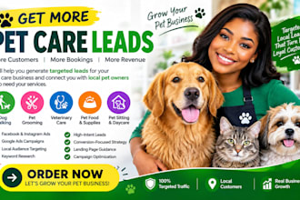 run pet care leads dog walking dog food veterinary local business pet grooming