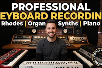 record professional keyboard, rhodes, hammond organ, and synth tracks