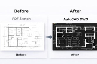 convert PDF, image or sketch to autocad dwg