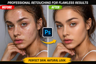 professionally retouch beauty portraits, skin, face and high end fashion