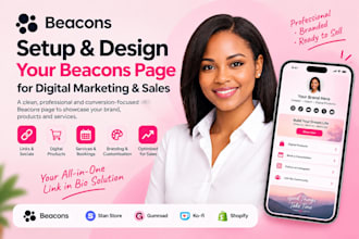 setup and design your beacons page for digital marketing and sales