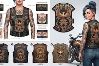 make custom fivem kuttes, mc kuttes, mc bike patch kuttes