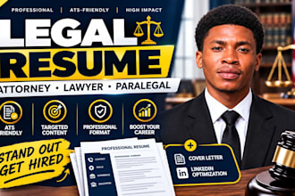 write a legal resume, attorney resume, or lawyer resume