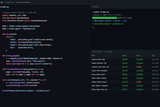 build a python automation script, web scraper or bot