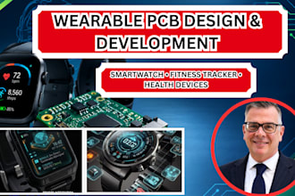 do pcb design for wearable electronic, smartwatch fitness tracker, health devic