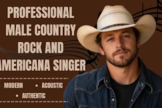 record male country rock, acoustics vocals and american male vocals