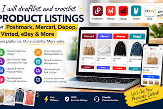 draftlist crosslist product listings on poshmark mercari depop vinted