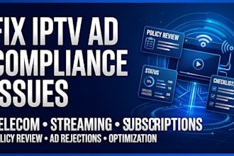 resolve ads complaince and policy violation issue for iptv subscription telecom