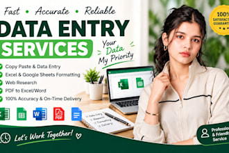 do accurate data entry copy past and web research