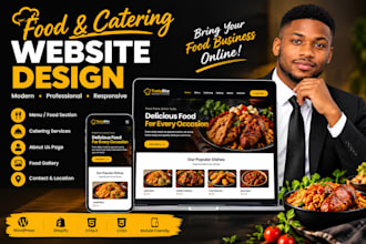 design a modern food restaurant and catering website