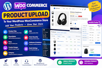 upload products to your wordpress woocommerce website