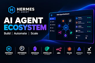 hermes ai agent odysseus obsidian openclaw n8n claude jarvis ai multi agent grok