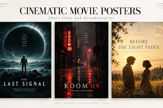 design a cinematic movie poster for your short film