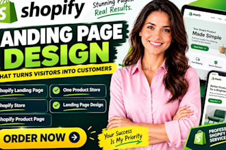 design shopify landing page shopify product page with pagefly gempages or shogun