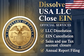 do US llc amendment llc dissolve llc address change and ein assistance