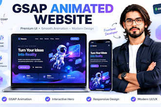 create a premium animated website with gsap and modern UI