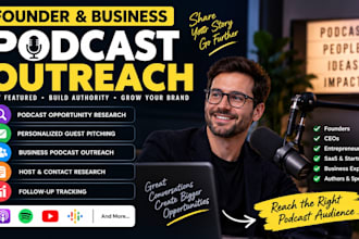 do founder podcast outreach and business podcast pitching