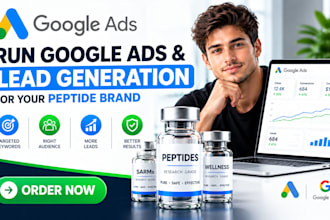 run compliant google ads and lead generation campaigns for your peptide brand