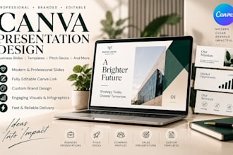 create canva presentation templates, business slides, branded presentations