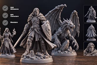 create custom dnd miniatures, rpg characters and monsters for 3d printing