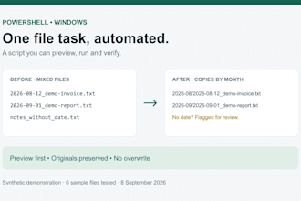 automate one windows file or CSV workflow with powershell