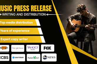 do music press release, artist bio, submit pr and press release distribution