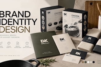 design a professional brand identity, logo and branding kit