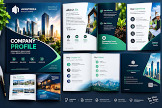 design a professional company profile brochure or product catalog