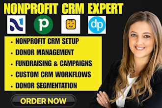 setup nonprofit crm pipedrive donorperfect givebutter neon sportlercrm donorsnap