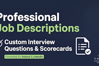write professional job descriptions and interview questions