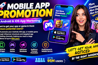 mobile app promotion android ios app game using influencer shoutout to 95