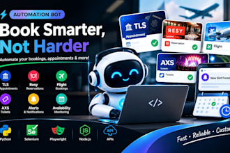 appointment bot reservation bot auto booking  bot notification bot monitor bot