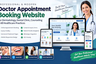 design dermatology dental clinic counseling doctor appointment booking website