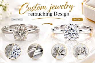 jewelry photo retouching for ecommerce product images, catalogs and luxury brand