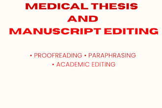 urgently proofread and paraphrase your medical thesis or manuscript