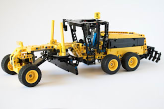design custom 3d lego model, lego set, lego technic  build with pdf instruction