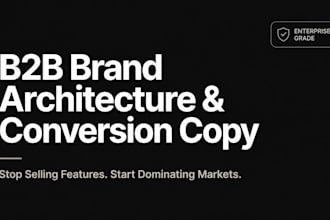 create your b2b brand strategy and conversion copywriting