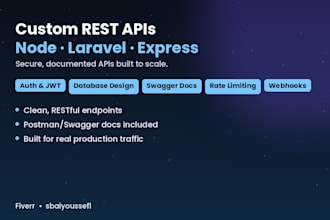 build a secure rest API with node express or laravel
