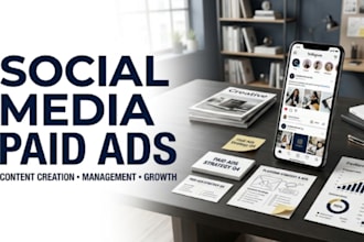 be your content creator social media market6ing specialist paid ads campaign