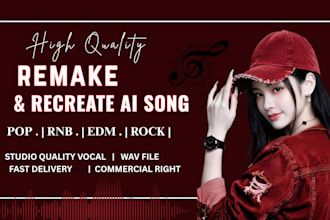 remake and recreate ai songs remake instrumental with studio quality sound hq