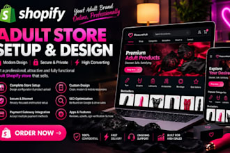 design high profitable adult shopify store
