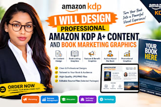 design professional amazon KDP a plus content and book marketing graphics