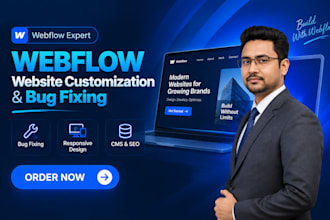 customize, redesign and fix bugs on your webflow website