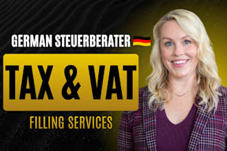 do german tax return, german vat filling, corporate tax income tax steuerberater