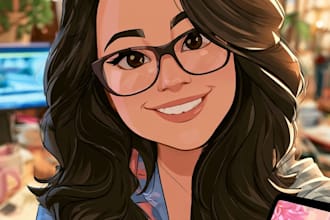 portrait in disney cartoon illustration